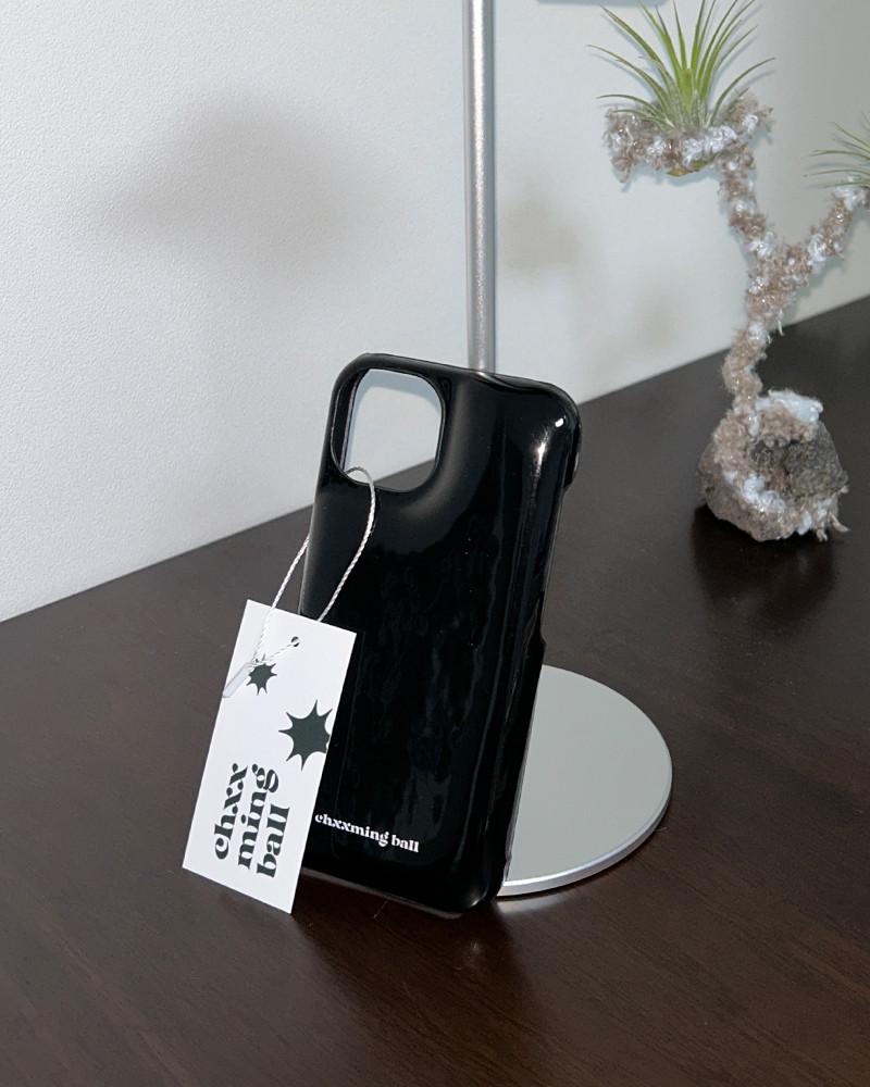 로고 블랙 쿠션 아이폰 갤럭시 폰케이스