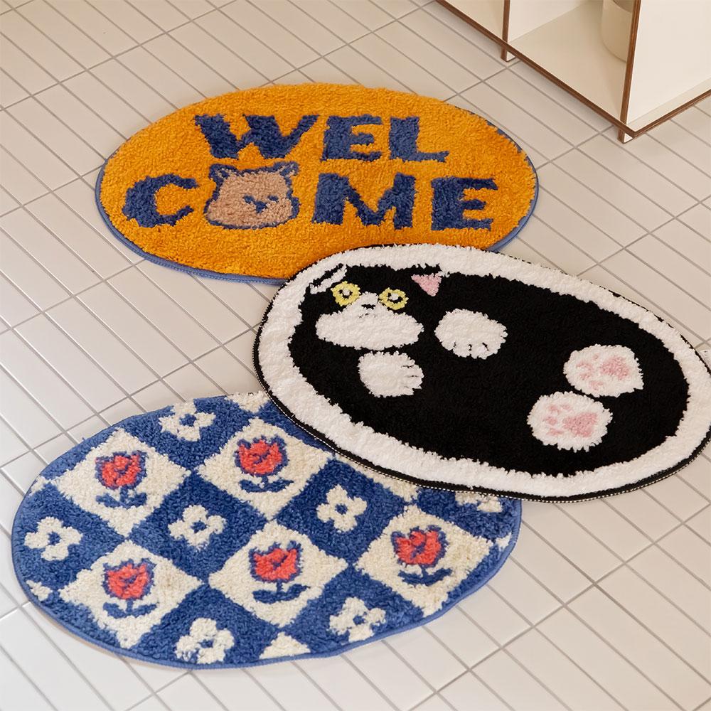 [감각적인 인테리어를 위한] NEW 마이 버디 타원 미니 러그 / 마이버디 타원 발매트 (3종 택1)