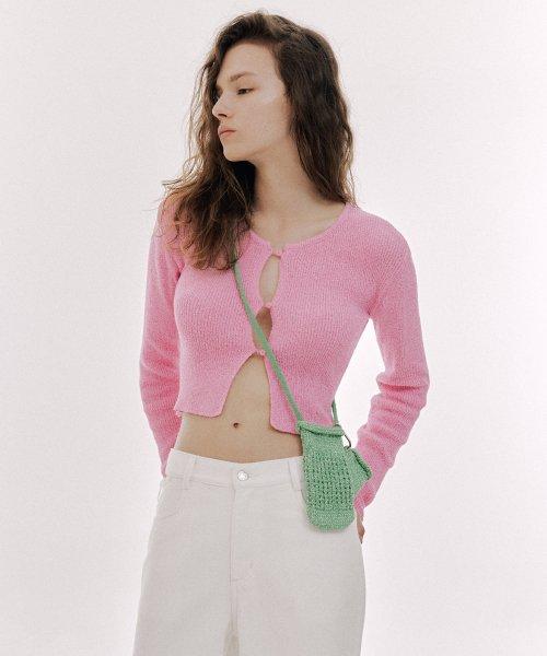 니트 텀블러 백_그린