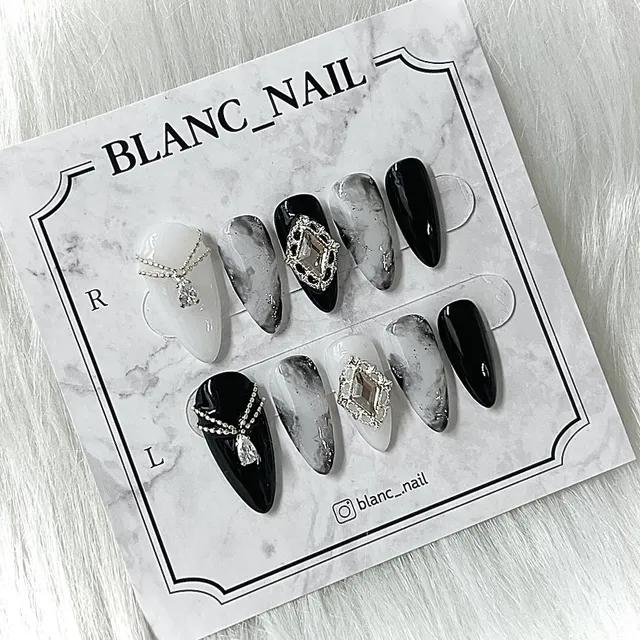 📢빠른출발📢[선착순할인]*인기폭주* 프리미엄 주얼리 블링다이아 수제 네일팁