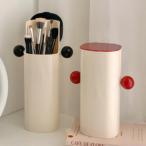 루시아이 컬러볼 오토 브러쉬 정리함, 블랙, 1개