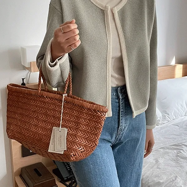 (주문폭주) 홀릭 울 라인 배색 가디건 (3color)