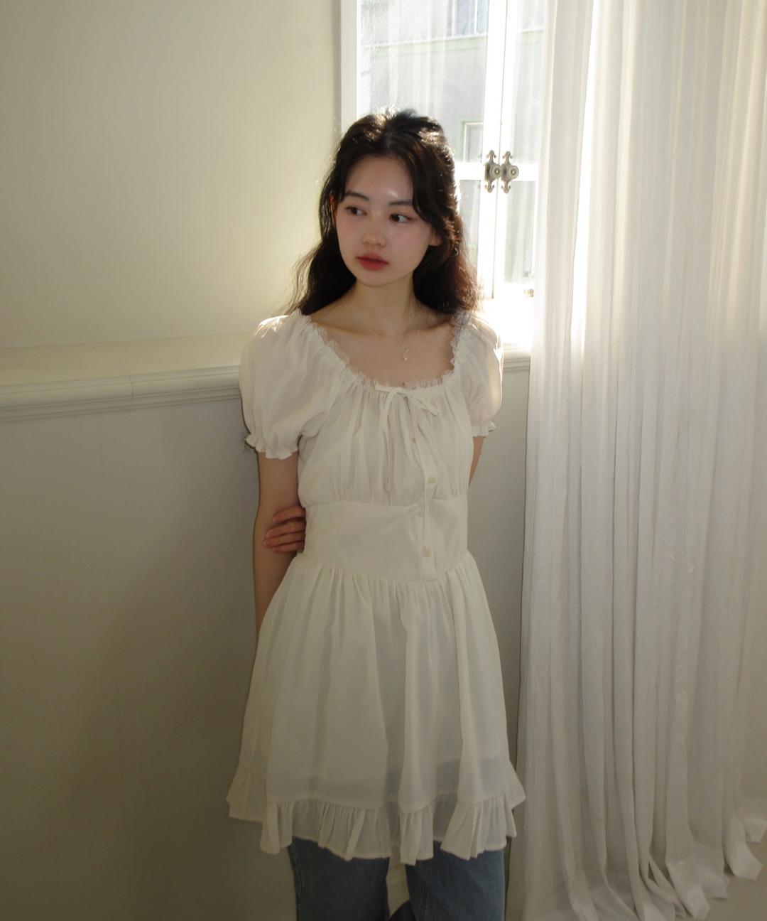 멜로즈 미니 드레스 (ivory)