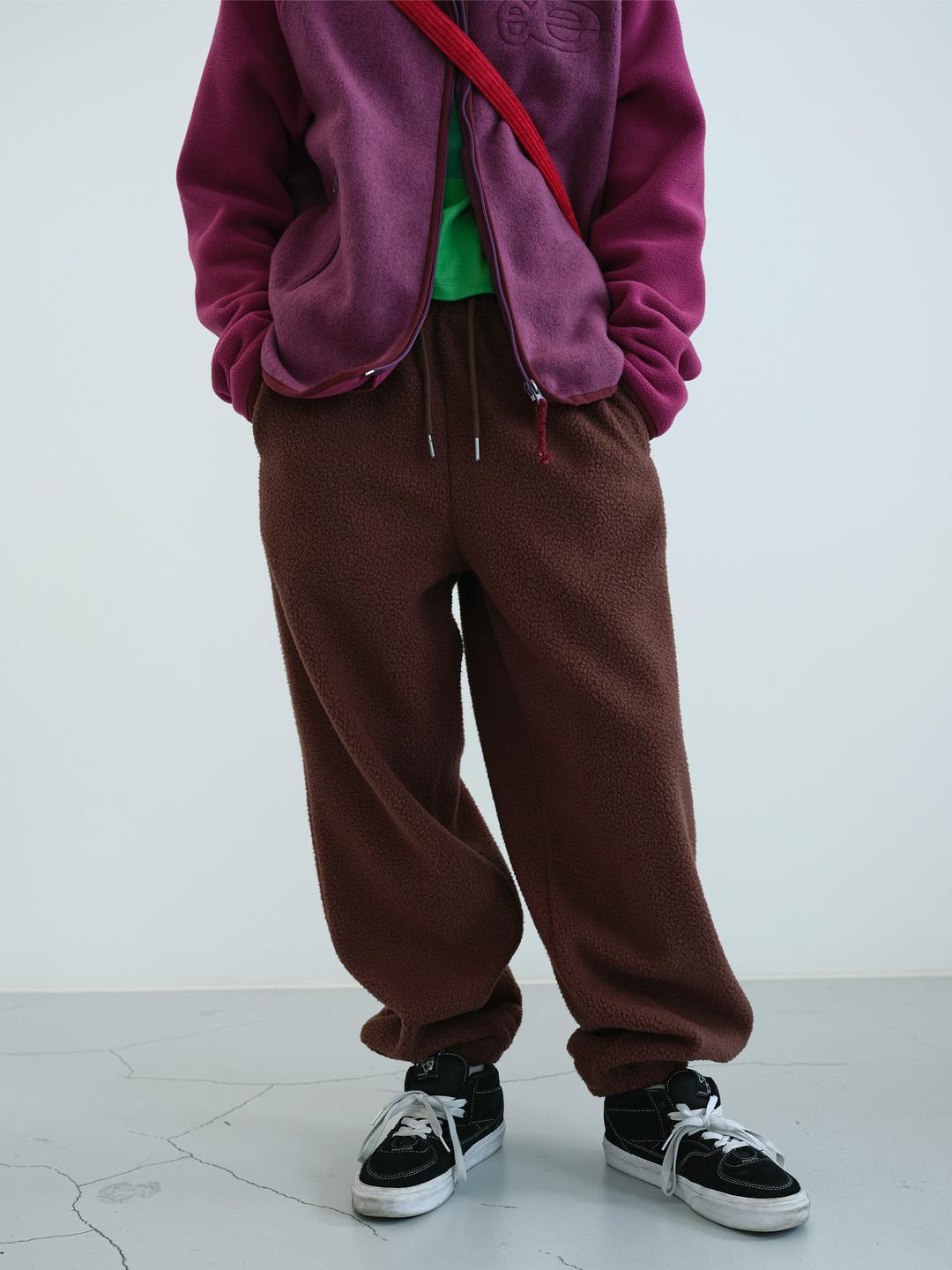 퍼지 플리스 조거 팬츠 (Brown)