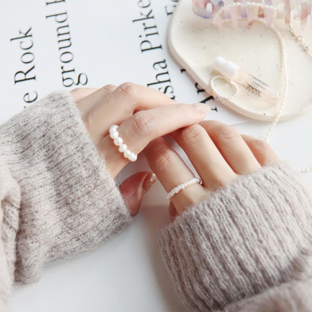 클래식 담수진주 반지 / 원형진주 & 얇은진주