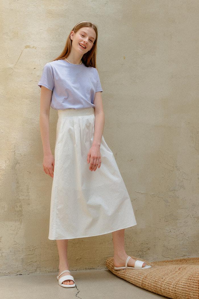 COTTON LONG SKIRT_WHITE