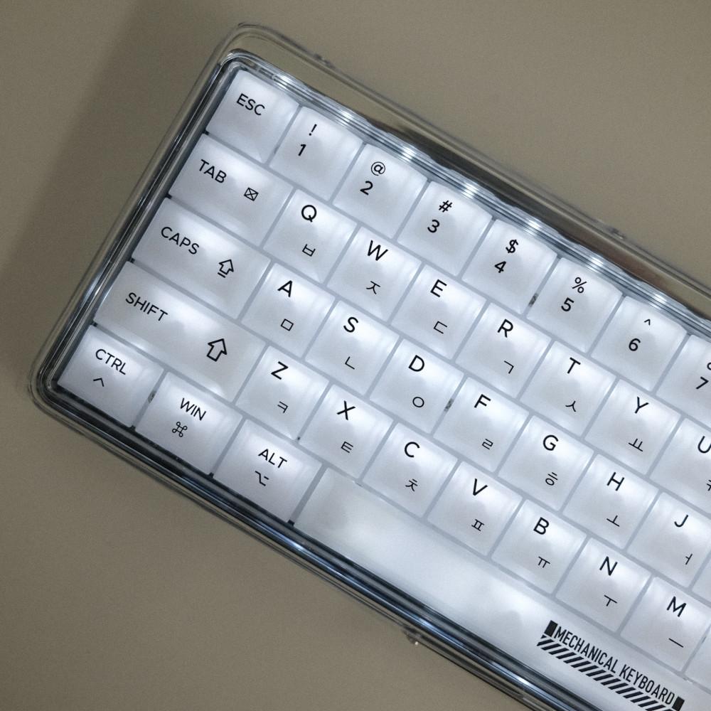 안개 매트 반투명 한글각인 체리키캡 CHERRY PC LED투과 기계식키보드 독거미 키캡