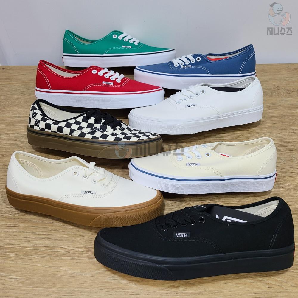 [매장판] 반스 어센틱 모음 (블랙 화이트 레드 페퍼그린 체커보드 검솔 검흰 아이보리)