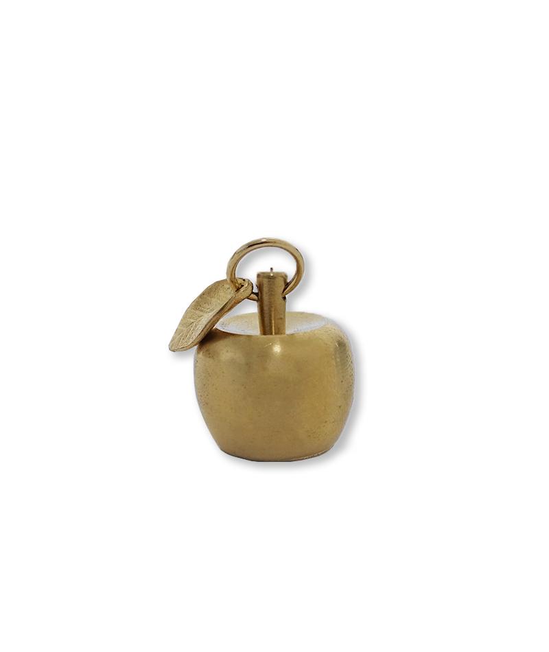 apple gold keyring