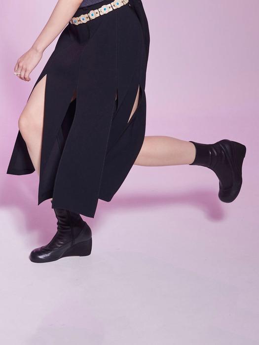 Socks Ankle Boots (Black)