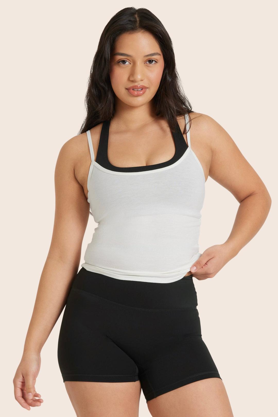 SPORTBODY® SPORTY LAYERED CAMI BRA - ONYX - Onyx / M
