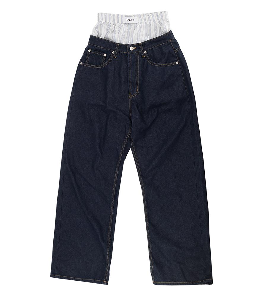 Layered R*AFF Waistband Denim