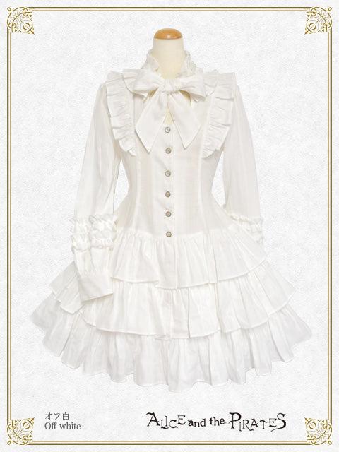 Beast night Halloween gauze shirt dress - オフ白 White