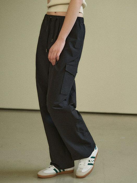 SIPT7066 cargo banding slacks_Black