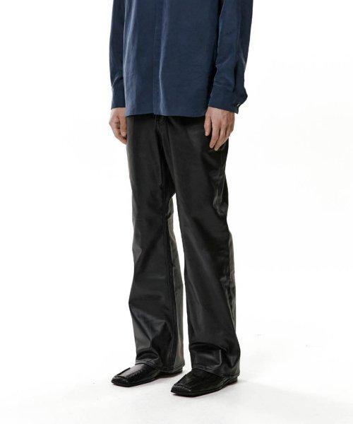 #0336 Eco Carbon coated wide jeans