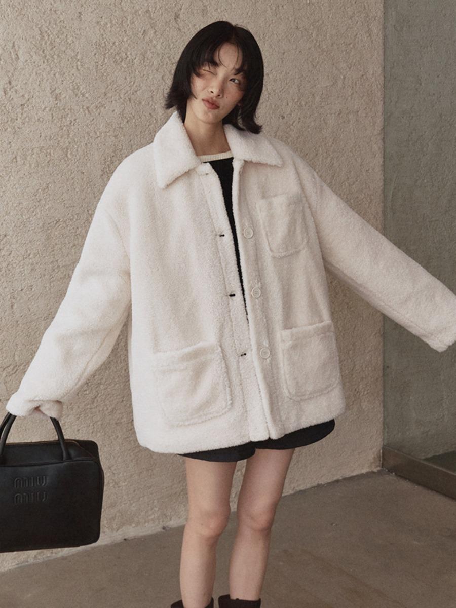 아임 오버 퍼 누빔 자켓