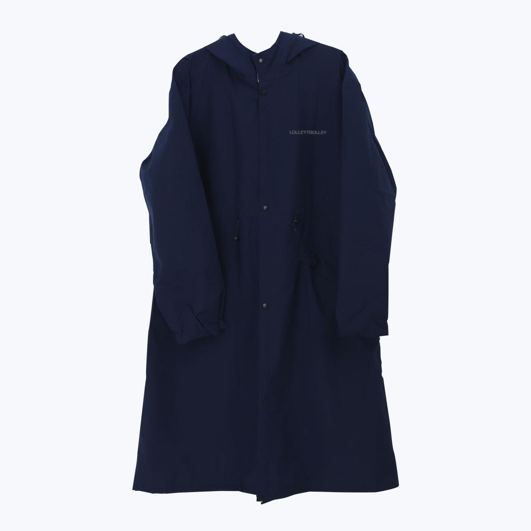 스트링 레인코트 네이비