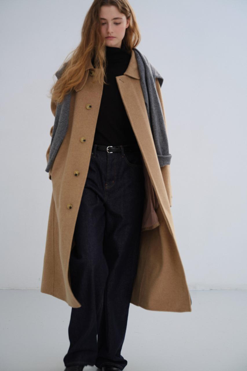 UNISEX HANDMADE MAC COAT MELANGE CAMEL