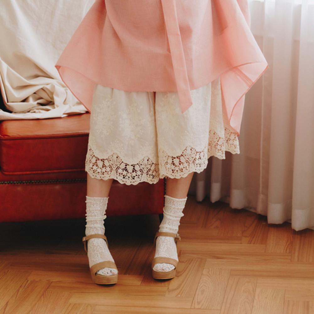 면레이스 단속곳 속바지 3부 5부 7부 8부 생활한복 코디 다래원한복 4color