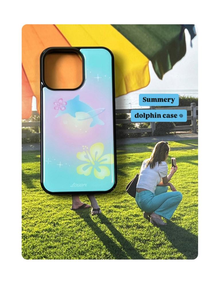 summery dolphin case/ 여름 돌고래 에폭시케이스 돌고래 폰케이스