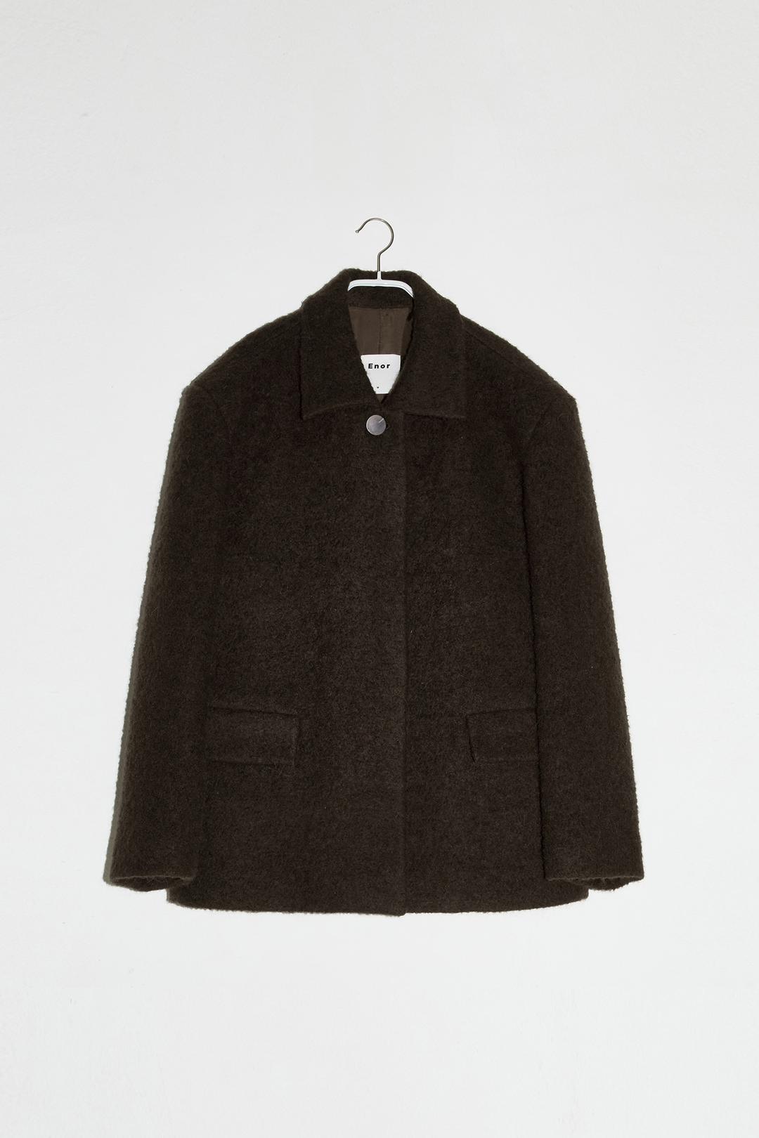 ALPACA BLENDED HALF COAT
