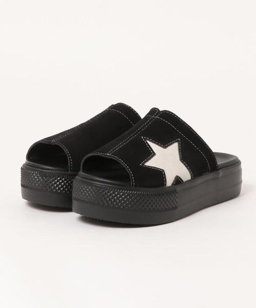 CONVERSE 컨버스 샌들 키높이 슬리퍼 통굽 슈즈 블랙