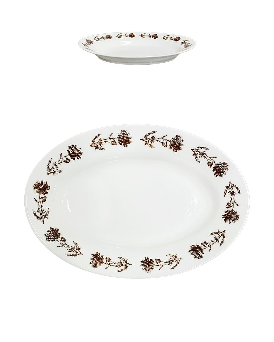 Daisy _ whole flower oblong plate (s)