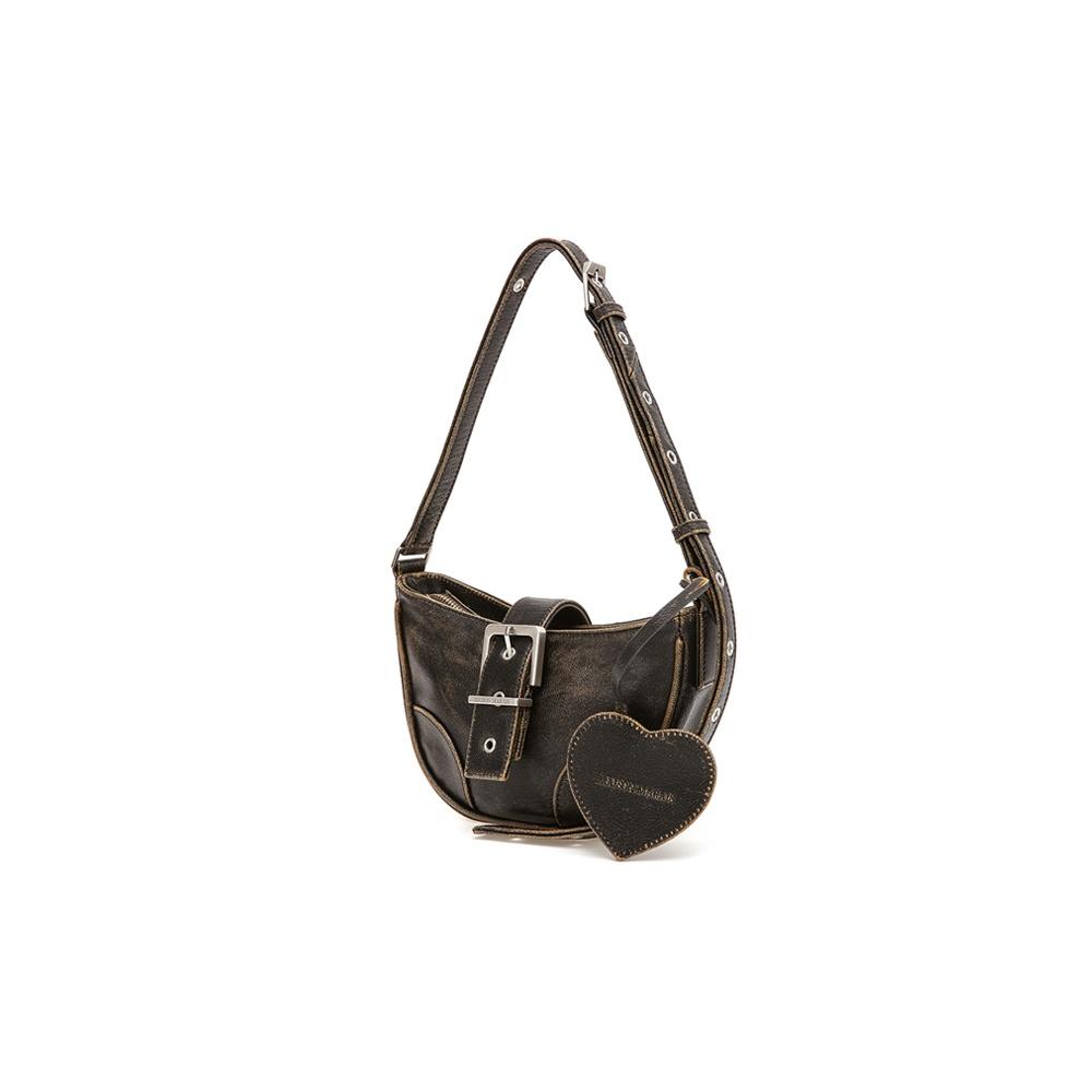 MM Buckle Mini Hobo, Dark Brown