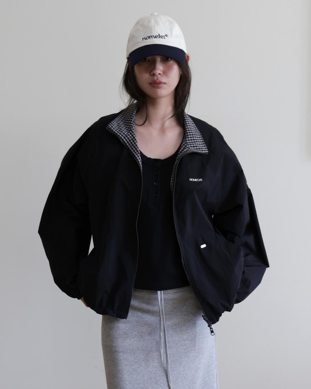 Ronel 로넬 리버시블 점퍼 - black navy