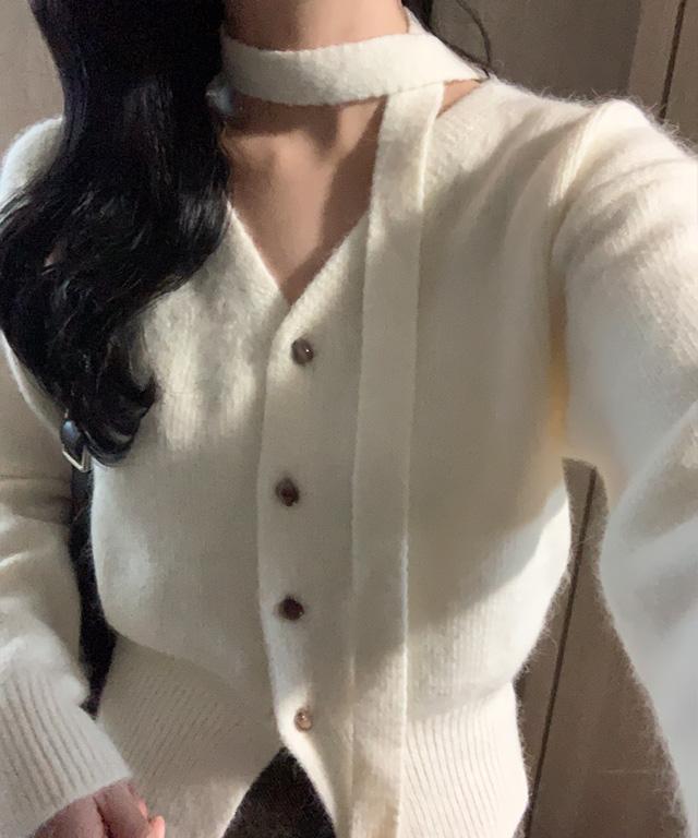 에버 앙고라 타이 가디건 (6color)