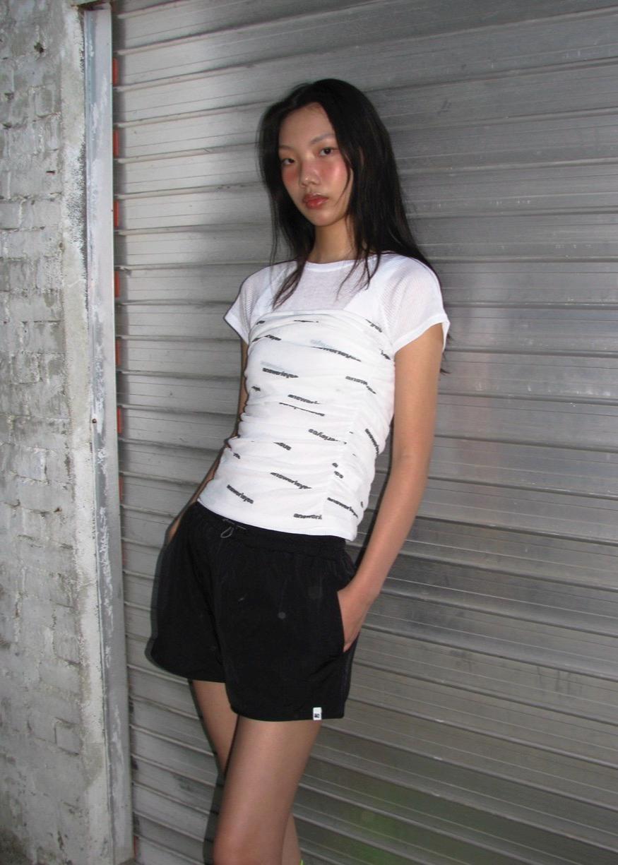Drape Banded Tube Top White