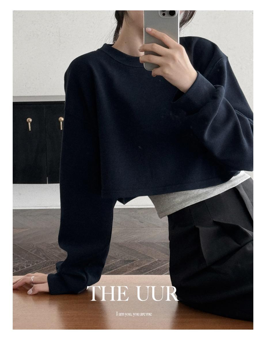 uur crop sweatshirts [navy]