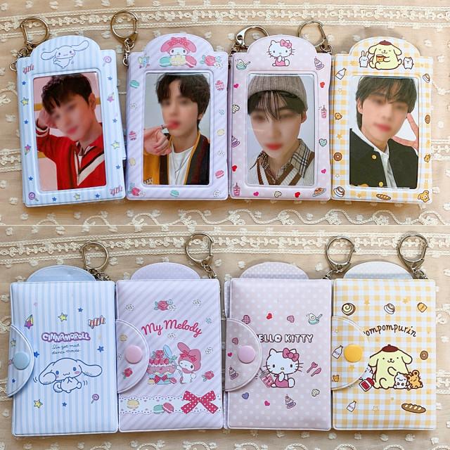 산리오 메모 포카홀더 시나모롤 마이멜로디 헬로키티 폼폼푸린 체키홀더 포토카드 키홀더