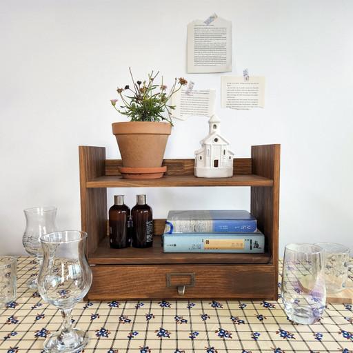 감성소품 빈티지 원목 정리선반