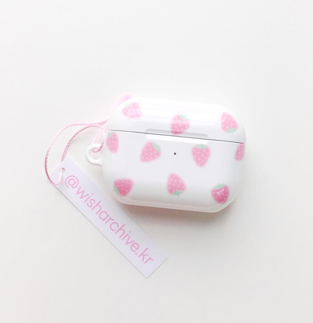 Cotton Strawberry Airpods Case