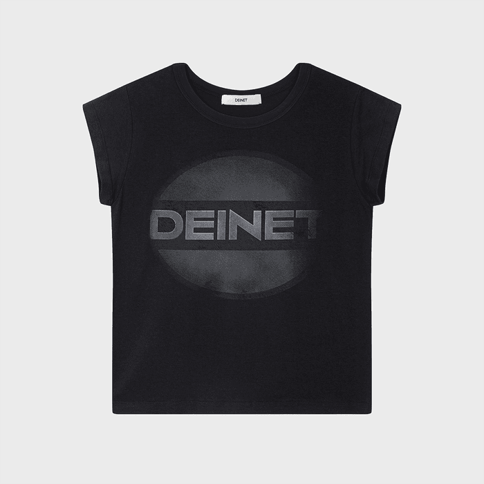 VINTAGE GRAPHIC CROPPED T-SHIRTS IN BLACK