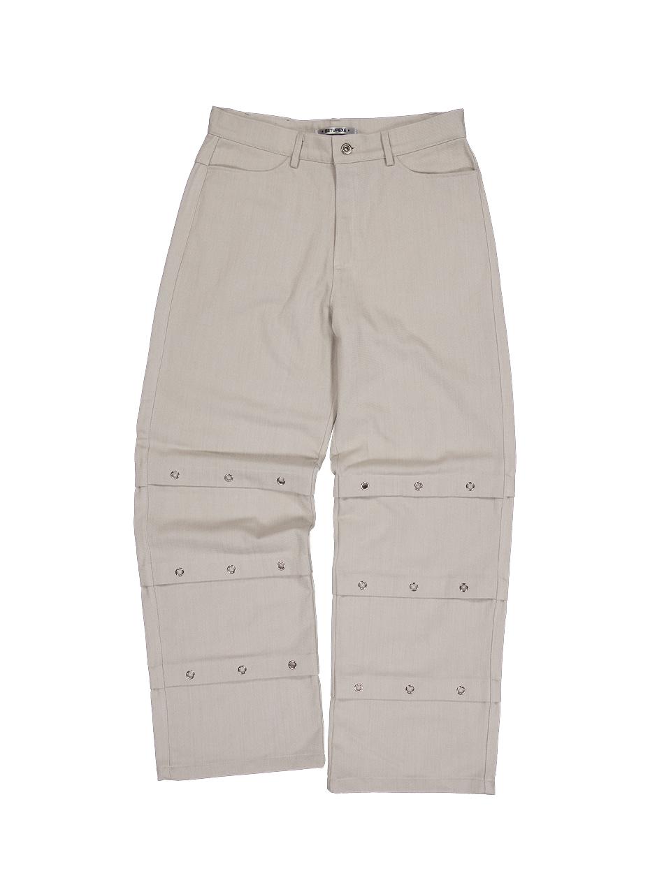 [11월 19일 예약배송] PIN TUCK EYELET PANTS / BEIGE