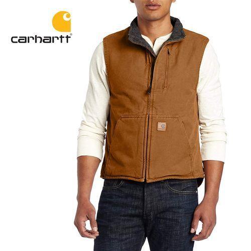 칼하트 남자 기모 후리스 양털조끼 쉐르파 샌드스톤 베스트 V33 | 머스트잇