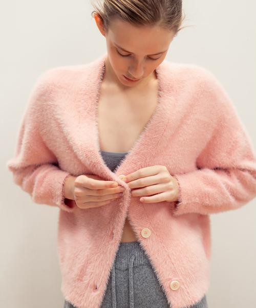 Soft Vneck Cardigan  Baby Pink