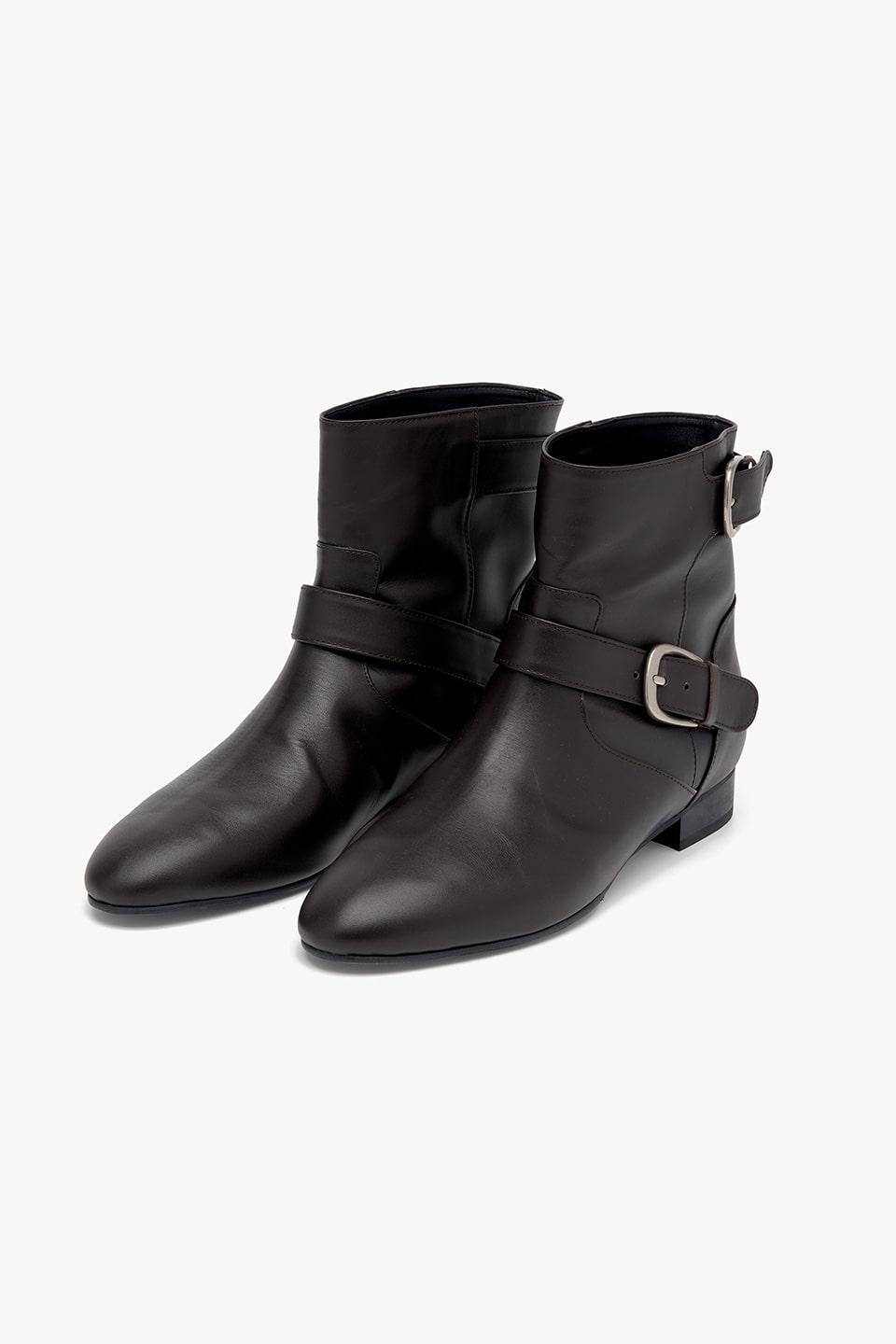 Ankle Buckle Boots_deep brown *주문제작 14일소요