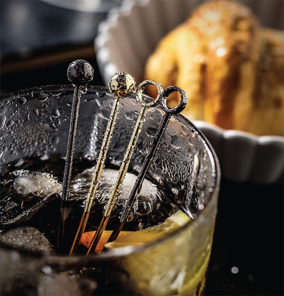 골드 디저트 과일포크 스텐 칵테일픽 칵테일핀 과일꽂이 머들러