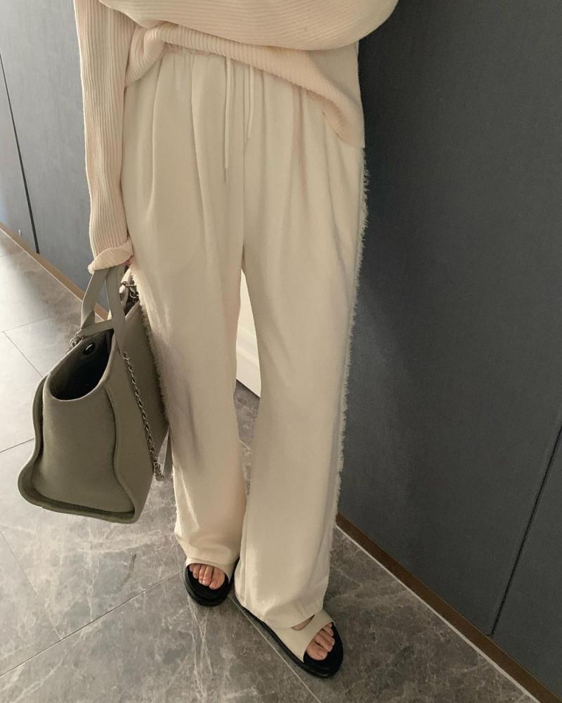 포스터 베리오 팬츠 일자 밴딩 슬랙스 바지 데일리 (3color)