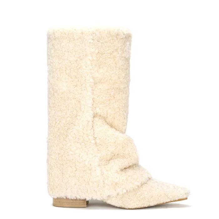 [선미 착용] Shearling Wrinkle Boots (Long)