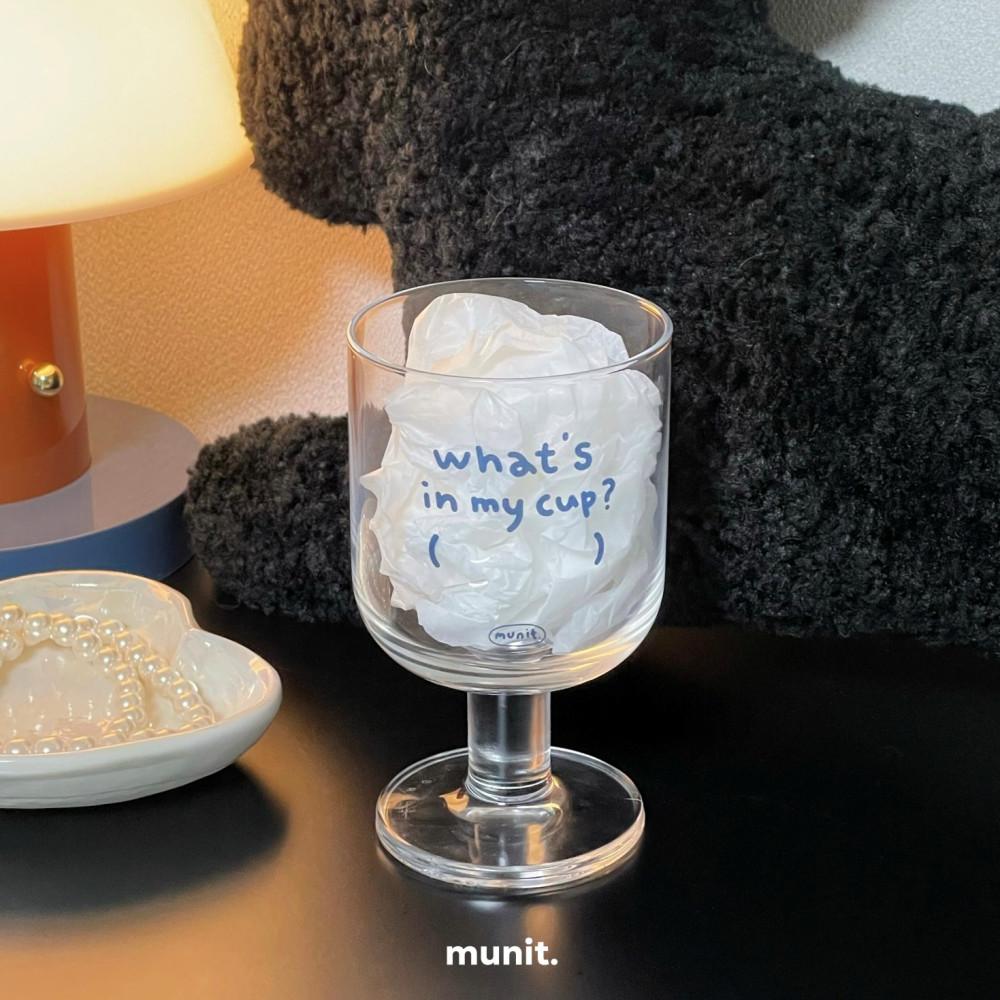 [무닛munit] 왓츠인마이컵 고블렛잔 280ml 드로잉펜 증정