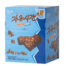 자유시간 크리스피 초코바 mini  7g, 34개