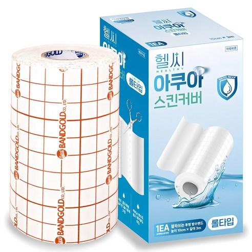 밴드골드 헬씨 아쿠아 스킨커버 투명 방수밴드 롤타입, 10cm x 3m, 1개입, 1개 - 반창고/밴드 | 쿠팡
