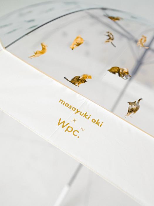 wpc우산 고양이 튼튼한 투명 장우산 PT-OM-001