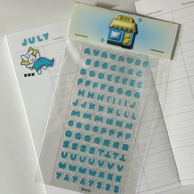 [실제배송상품][6colors!] 투명 알파벳 스티커 / 레터링스티커/ 다꾸스티커/다꾸템