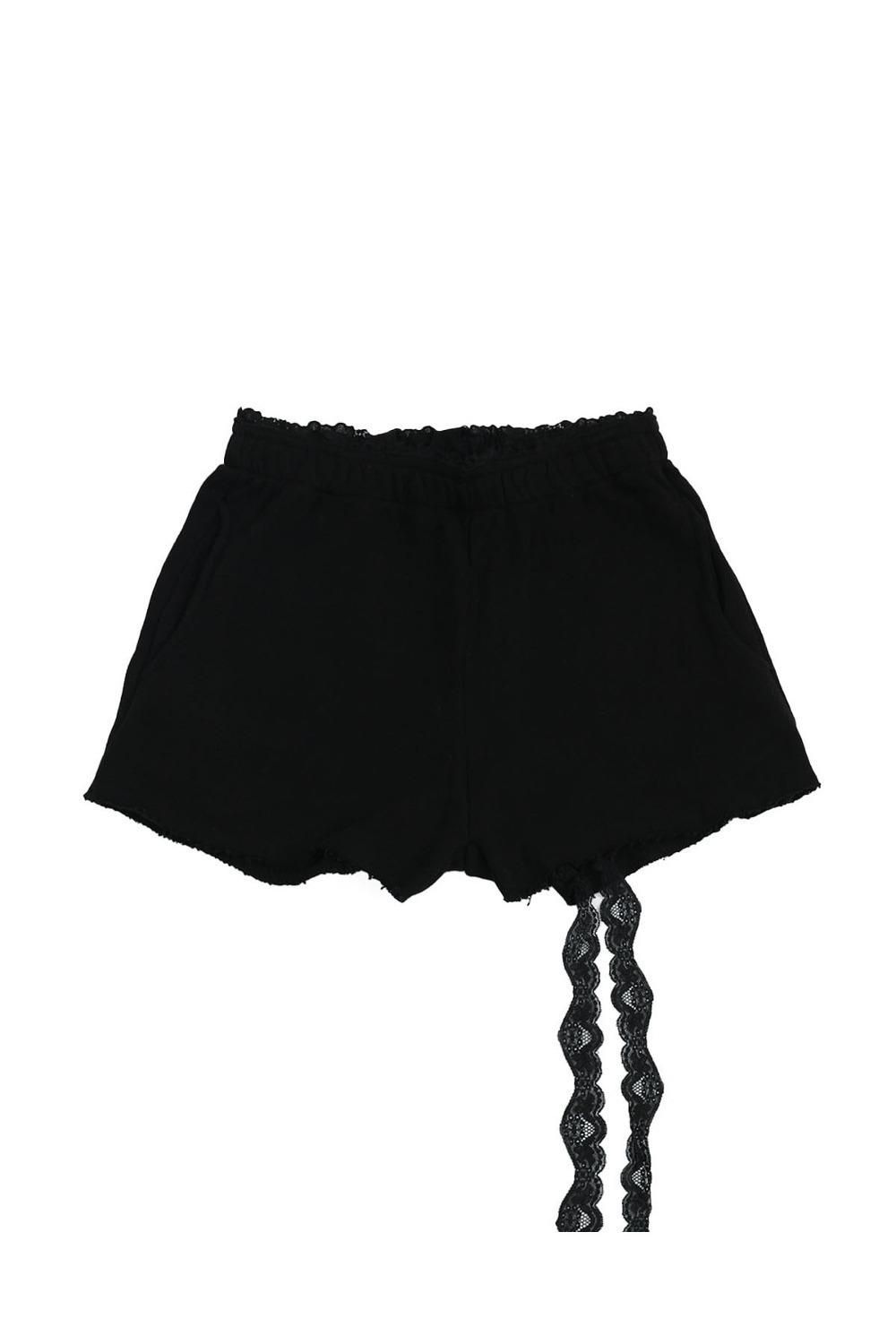 LACE SHORTS PANTS BLACK