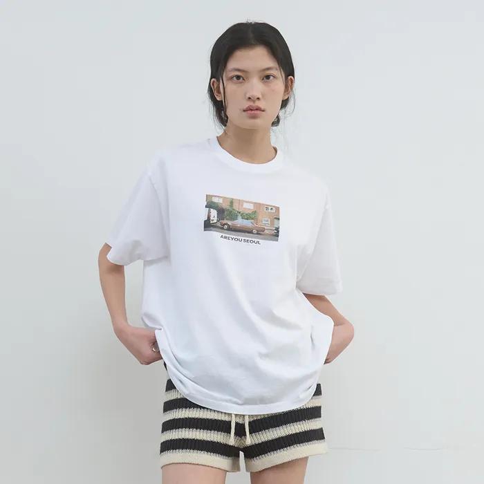 AREYOU CAR GRAPHIC T-SHIRT, WHITE